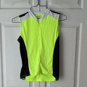 Vibrant Yellow and Black Sleeveless Tank Top